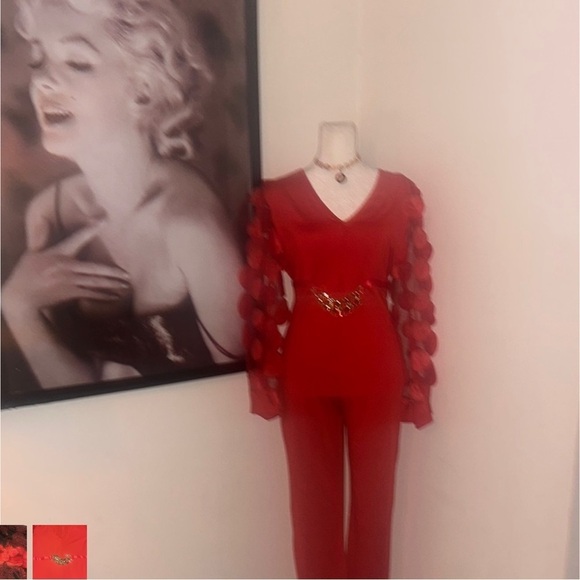 NWOT Red Jumpsuit Small - Picture 1 of 3